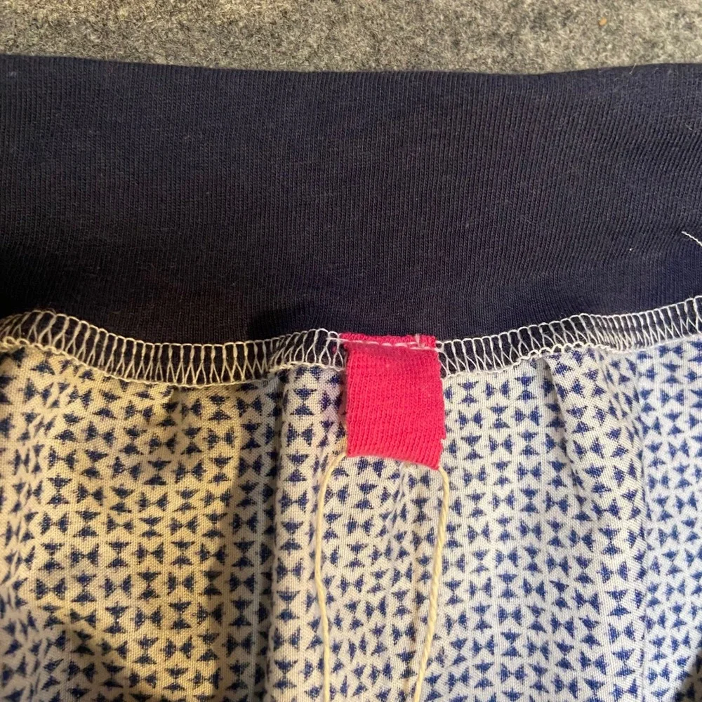Girls Midi Mom and Pop's Kids Skirt Size 6 Blue White Upcycled Cotton Tiered